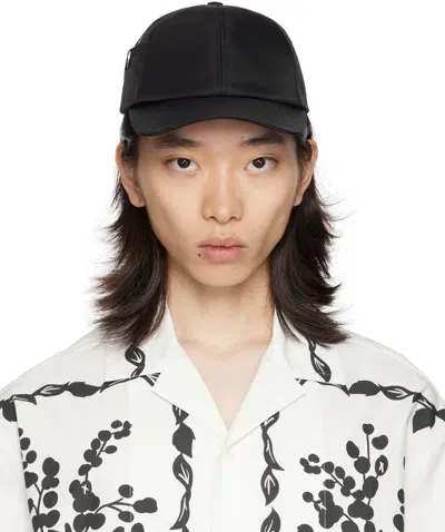 Jacquemus Black 'la Casquette Ovalie' Cap In 990 Black