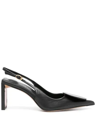 Jacquemus Les Slingback Duelo Hautes 80mm Pumps In Black