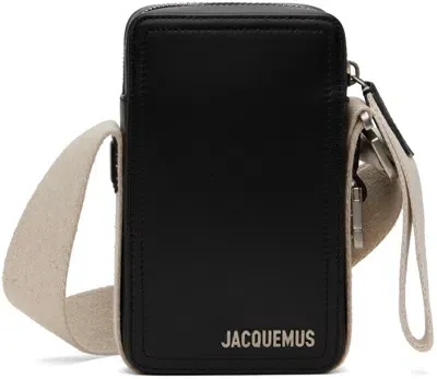 Jacquemus Black Les Classiques 'le Cuerda Vertical' Pouch In 990 Black