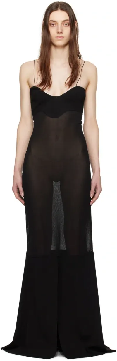 Jacquemus Black Les Sculptures 'la Robe Fino' Maxi Dress