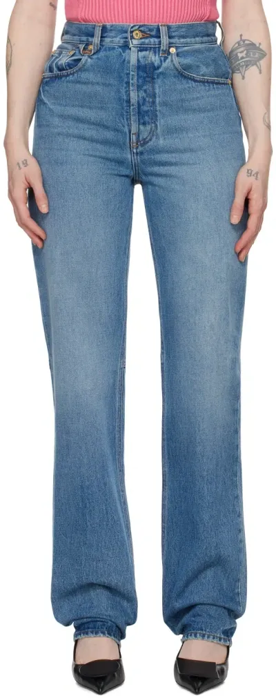 Jacquemus Blue Les Sculptures 'le De-nîmes Droit' Jeans In Light Blue