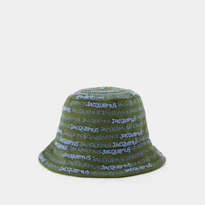 Jacquemus Bordado Bucket Hat In Brown