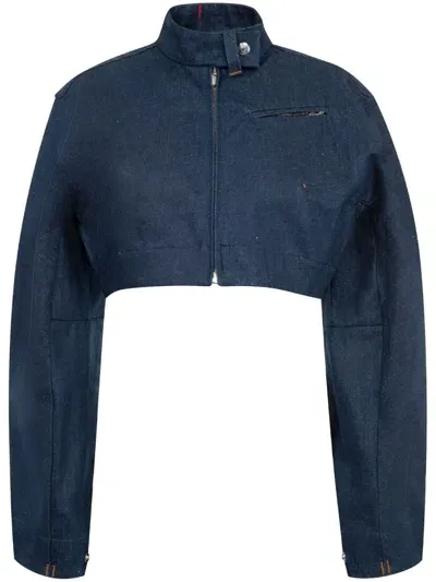 Jacquemus Cabrio Denim Jacket In Blue