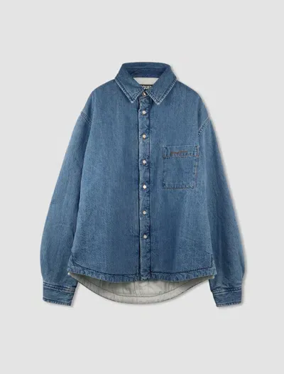 Jacquemus Camicia The Baker Shirt In Blu