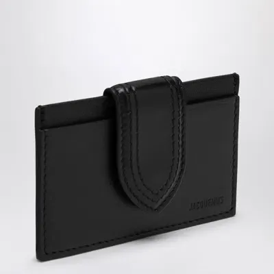 Jacquemus Card Holder With Flap Le Bambino Black