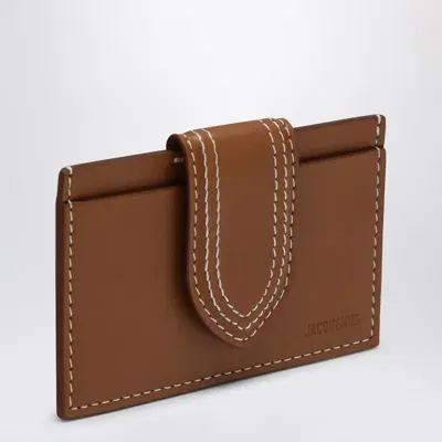 Jacquemus Card Holder With Flap Le Bambino Light Brown