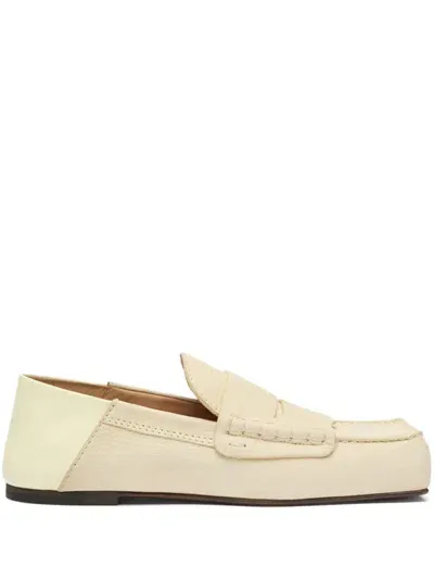 Jacquemus Yellow La Casa 'les Loafers Carré' Loafers In Pale Yellow