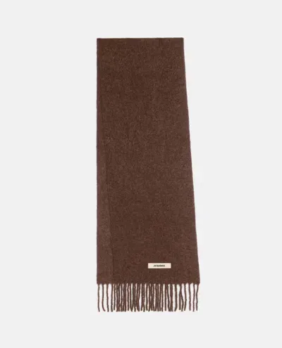 Jacquemus Carro Wool Scarf In Brown