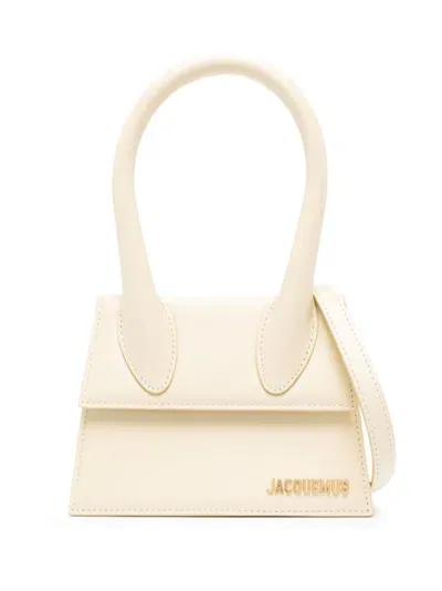 Jacquemus Chiquito Moyen Bag Woman Ivory  In Leather