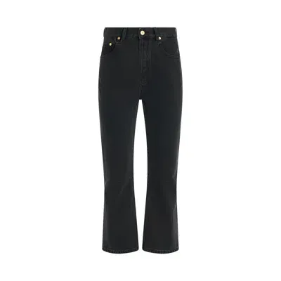 Jacquemus Le Haut De Nimes Denim Straight Jeans In Black