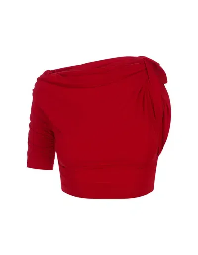 Jacquemus Draped Knot In Red