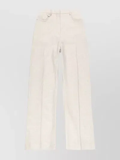 Jacquemus Le Pantalon Sauge Flared Trousers In Beige