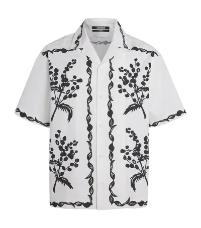 Jacquemus Floral Print Shirt In Black