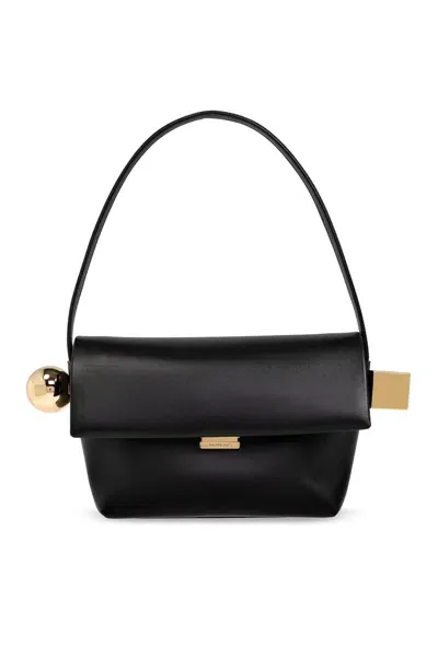 Jacquemus Mini Round Shopping Bag In Black