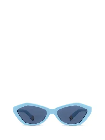 Jacquemus Geometric Frame Sunglasses In Blue