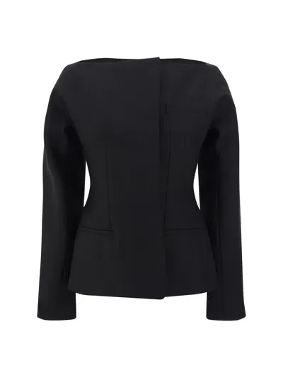 Jacquemus Giacca Blazer Spalla In Black