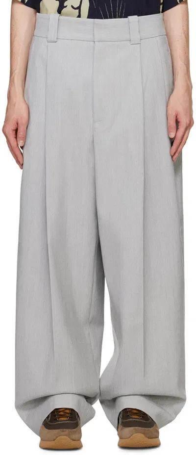 Jacquemus Gray La Casa 'le Pantalon Marzio' Trousers In 910 Light Grey