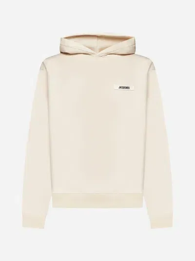 Jacquemus Le Hoodie Gros Grain Cotton Sweatshirt In Multicolor