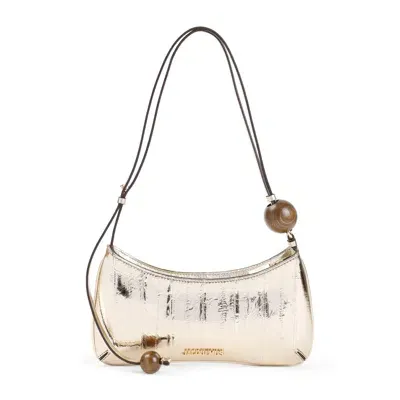 Jacquemus Gold Cotton Le Bisou Perle Handbag In Grey