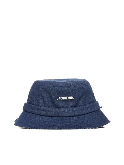 Jacquemus Hat In Navy/navy Stripe