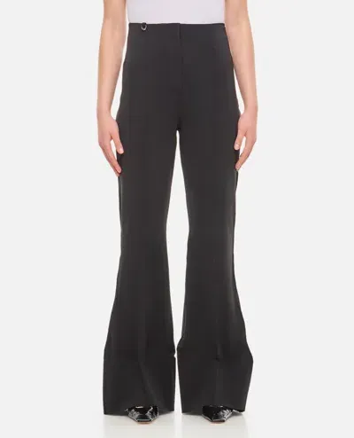 Jacquemus High-waisted Bell Bottom Pant In Black