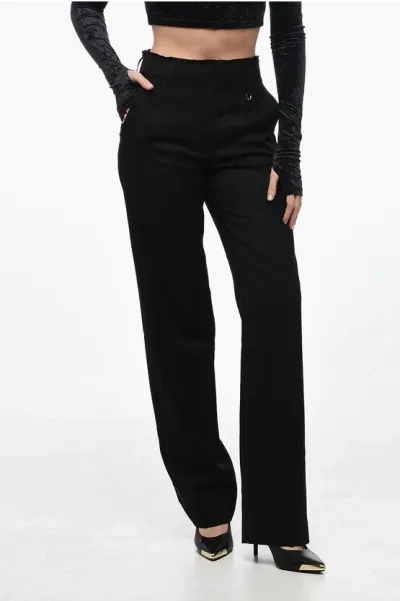 Jacquemus Ficelle Wool Trousers In Black