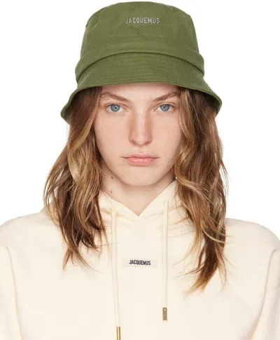 Jacquemus Khaki Les Classiques 'le Bob Gadjo' Bucket Hat In 560 Khaki