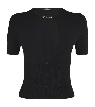 Jacquemus Knitted Pralù T-shirt In Black