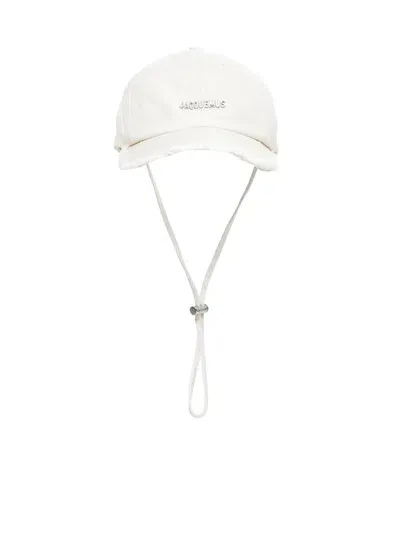 Jacquemus La Casquette Artichaut Fringe Baseball Cap In White