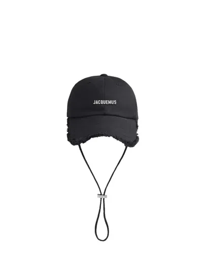 Jacquemus La Casquette Artichaut Cotton Hat In Black