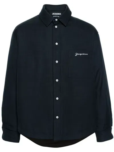 Jacquemus Boulanger Puffer Shirt Jacket In Black