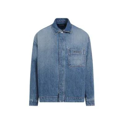 Jacquemus La Chemise De-nimes Shirt In Blue