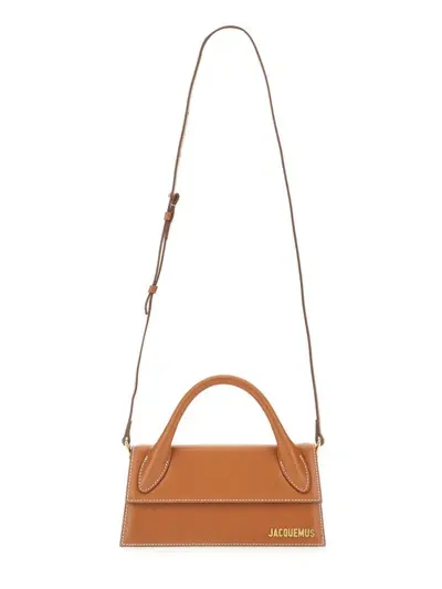 Jacquemus Le Chiquito Long Leather Handbag In Brown