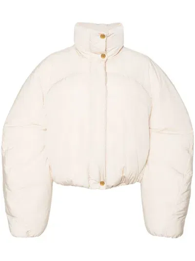 Jacquemus La Doudoune Courte Caraco Jacket In Neutrals