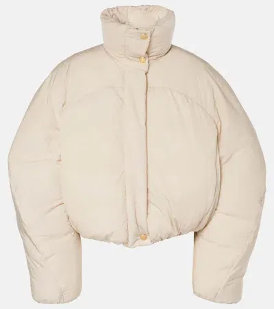 Jacquemus La Doudoune Courte Caraco Jacket In Neutrals