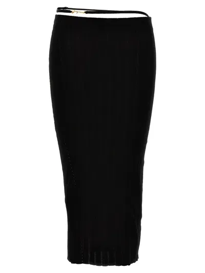 Jacquemus Black Les Classiques 'la Jupe Pralù' Midi Skirt