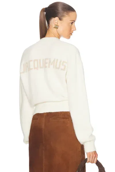 Jacquemus La Maille  Knitted Jumper In Light Beige