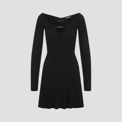 Jacquemus La Mini Robe Pralu Mini Dress 32 In Black