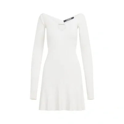 Jacquemus La Mini Robe Pralu Mini Dress In White