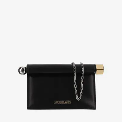 Jacquemus La Petite Pochette Rond Carré In Black