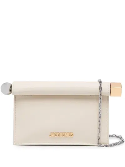 Jacquemus La Petite Pochette Rond Carré Cross Body Bag In Neutrals