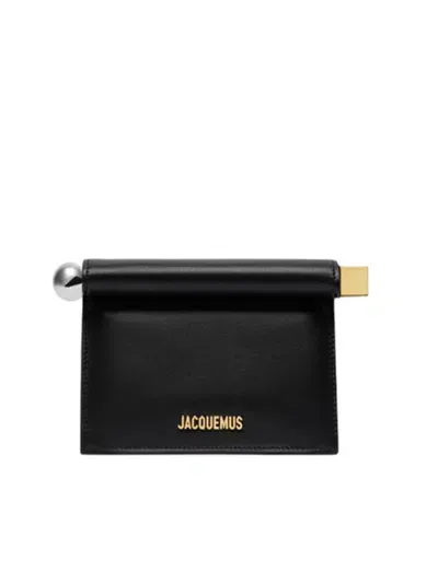 Jacquemus La Petite Pochette Rond Carré Bag In Black