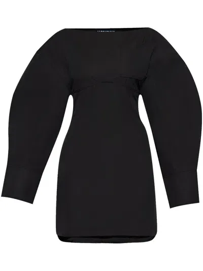 Jacquemus La Robe Chemise Casaco Dress In Black