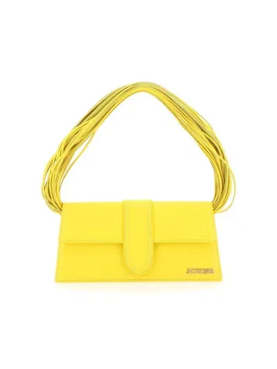 Jacquemus Le Bambino Strand Strap Flap Bag In Yellow