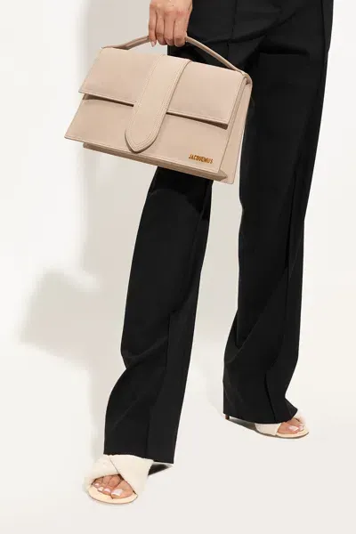 Jacquemus Le Bambinou Logo Shoulder Bag In Beige