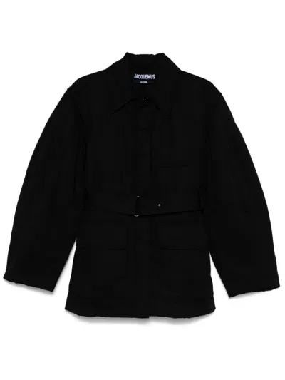 Jacquemus Le Blouson Bari Jacket In Black