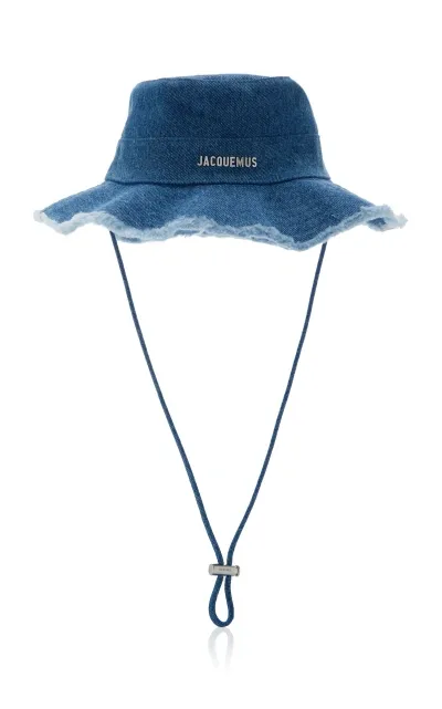 Jacquemus Le Bob Artichaut Denim Bucket Hat In Blue