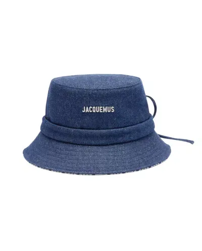 Jacquemus Le Bob Gadjo Cotton Hat In Blue