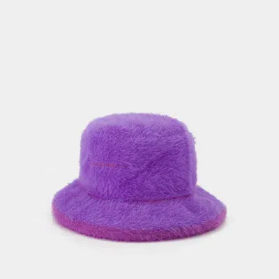 Jacquemus Le Bob Neve Bucket Hat In Purple