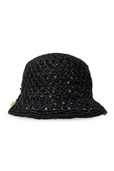 Jacquemus Le Bob Spiaggia Charm Bucket Hat In Black